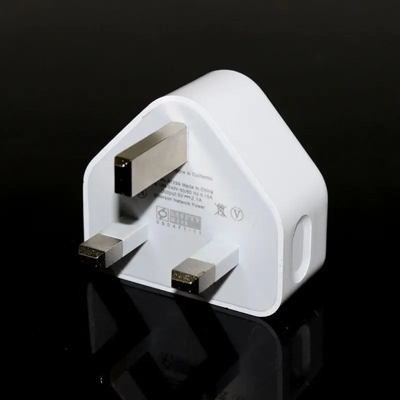Быстрая Двойная USB зарядка с 2 портами 1 А вилка стандарта Великобритании адаптер