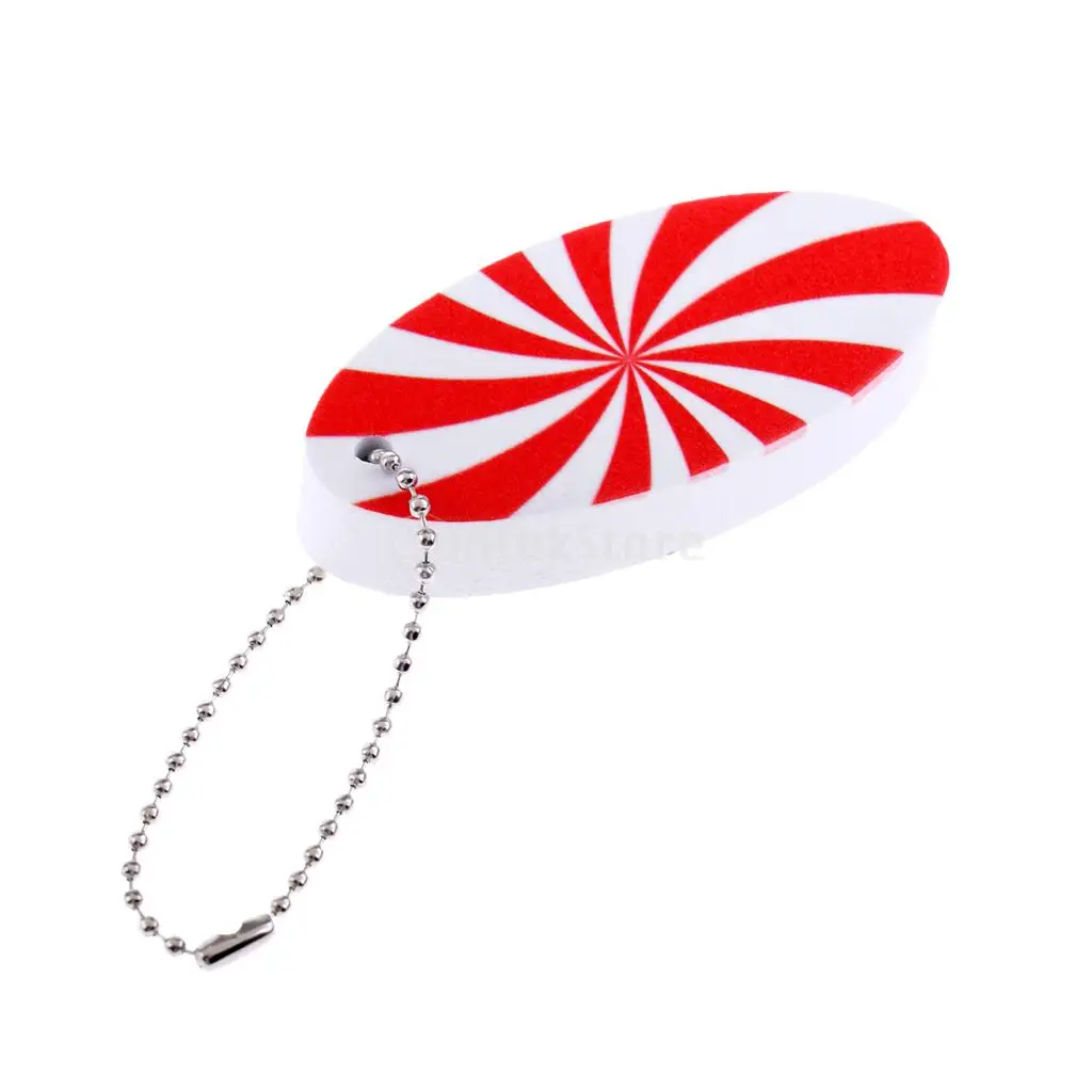 Lightweight EVA Floating Marine Kayak Boat Yacht Sailing Key Ring Chain Buoyant Float - Red and White Surfboard Shape | Спорт и
