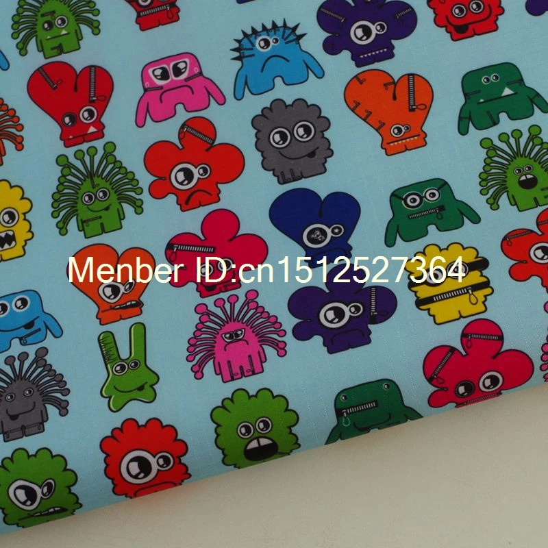 Водонепроницаемая ткань с ПВХ покрытием-мультяшный фон на голубом фоне (WF109) | Дом