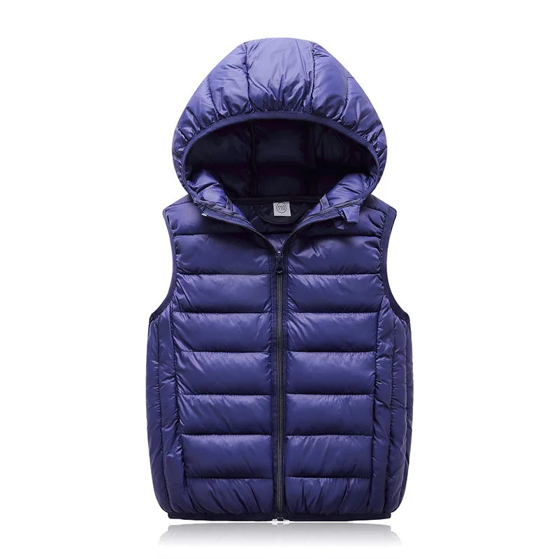 

Hooded Kids Waistcoat Vests Children Outerwear Winter Coats Kids Clothes Warm Cotton Baby Boys Girls Vest for Age 4-16 Years Old