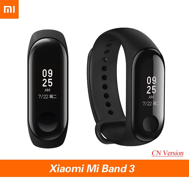Оригинальный Xiaomi mi Band 3 Смарт фитнес Браслет трекер Шагомер мониторинг