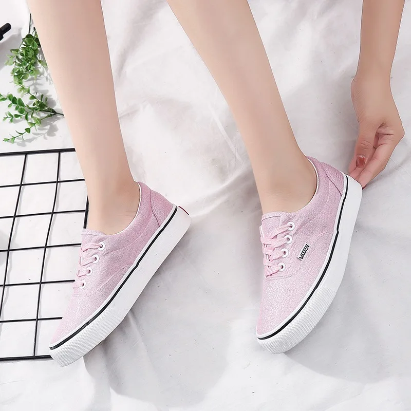 Silver Wire Pink Новинка; женская парусиновая обувь с леопардовым принтом; сезон весна-осень; женская обувь с низким вырезом; высокое качество; классические модные кроссовки для скейтбординга; акция - Цвет: Silver Wire Pink