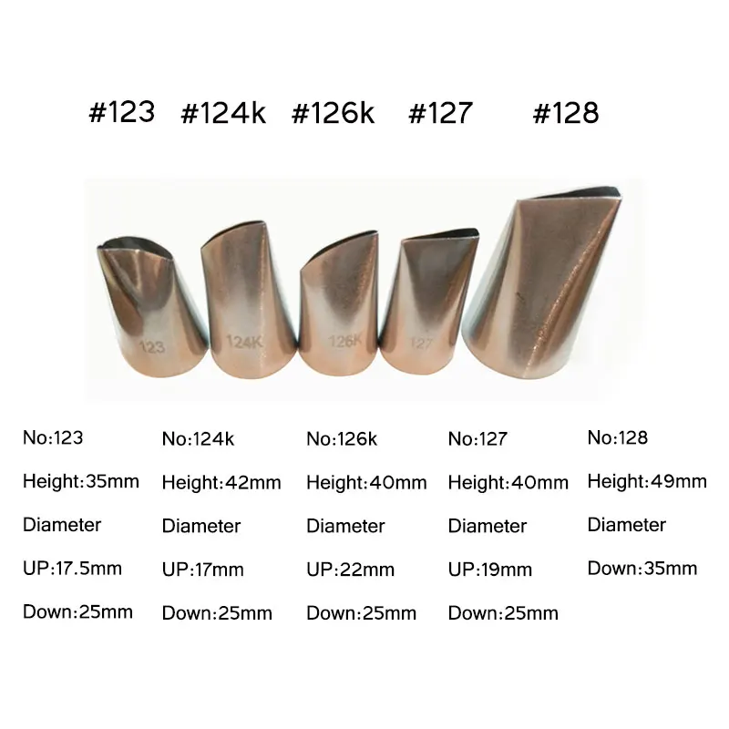 Набор насадок для украшения торта 5 шт лепесток розы металлические насадки