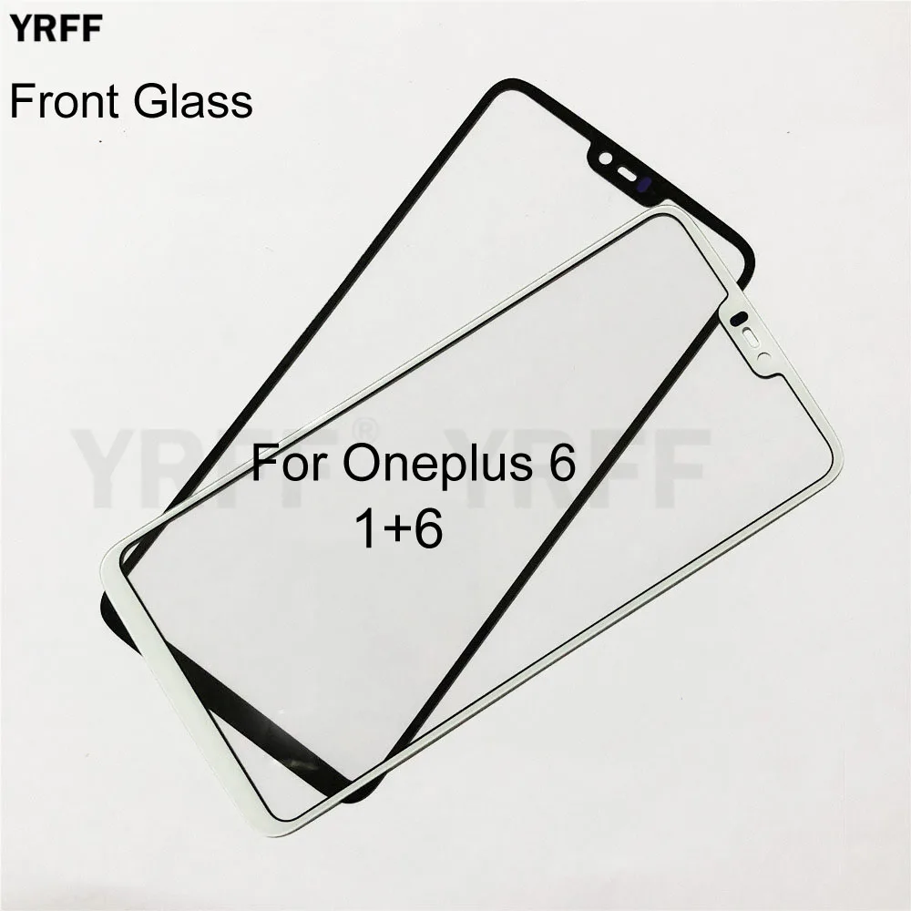 Мобильная передняя панель стекло для Oneplus 7 6T 6 Переднее стекло внешняя стеклянная крышка Замена панели