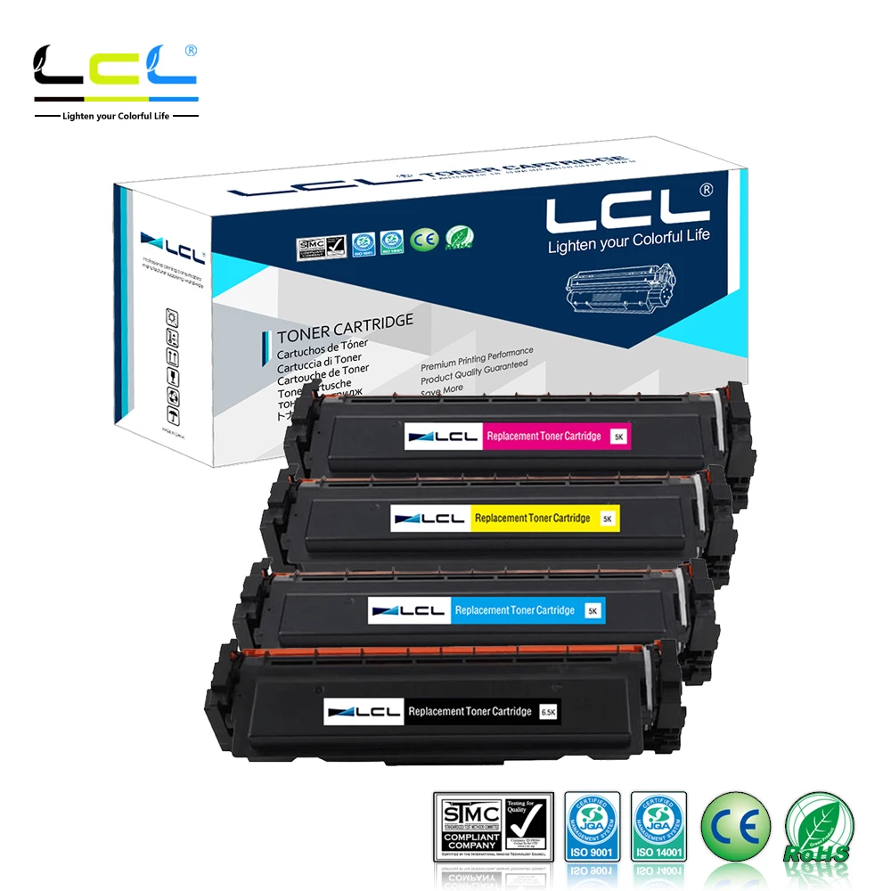 Тонер картридж LCL 410A 410X CF410A CF410X CF411X CF412X CF413X (4 упаковки) совместимый с HP Color LaserJet Pro