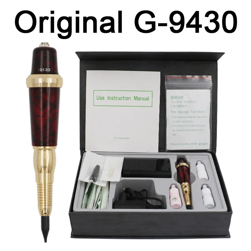 G-9430-13 Профессиональный тайваньский G-9410 Перманентный макияж тату машина ручка брови навсегда макияж GS микроблейдинг тату комплект с иглами - Цвет: G-9430-13
