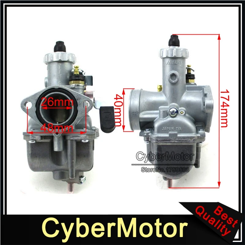 Mikuni 26 мм карбюратор VM22 Carb в сборе красный 38 воздушный фильтр для 110cc 125cc 140cc