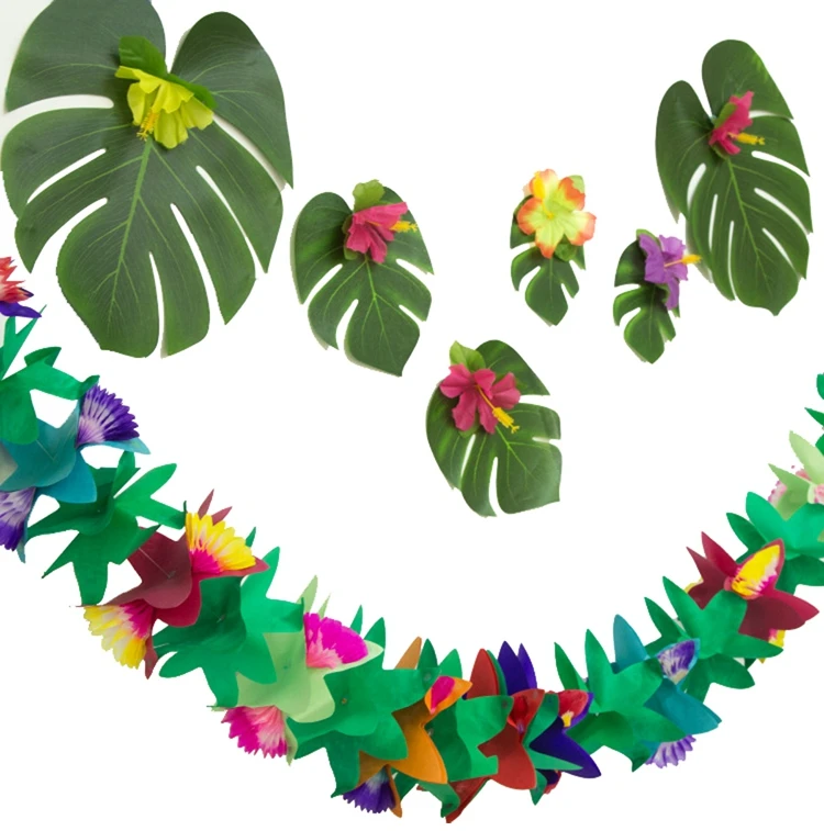 Гавайи участник Luau Фламинго вечерние декоративный, с рисунком Фламинго ананаса летняя для вечеринки, дня рождения в гавайском стиле Вечерние Свадебный декор тропический Декор