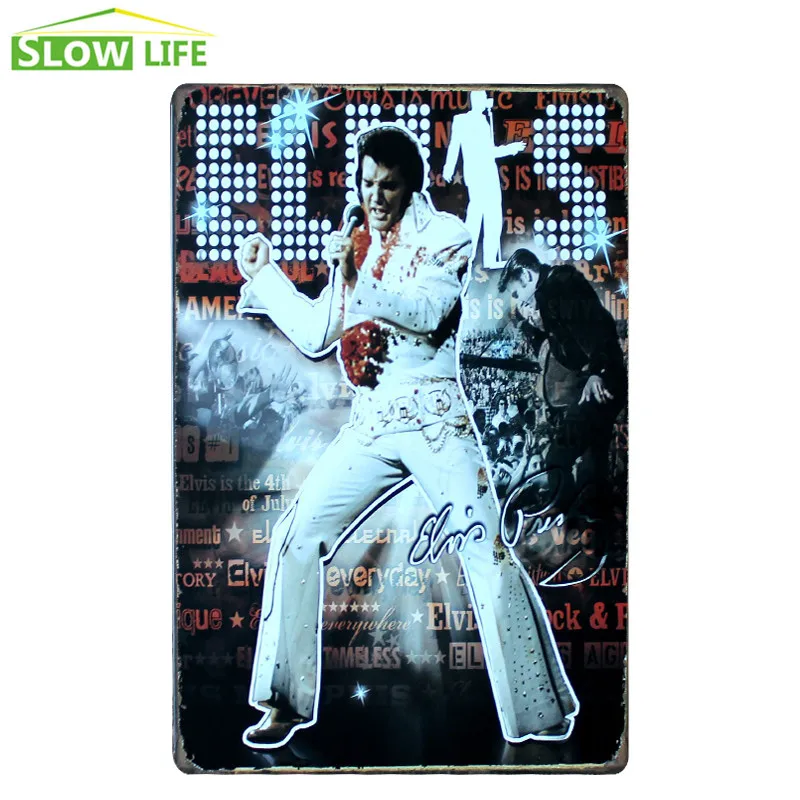 Прохладный Элвис металлическая жестяная вывеска бар Настенный декор Винтаж для