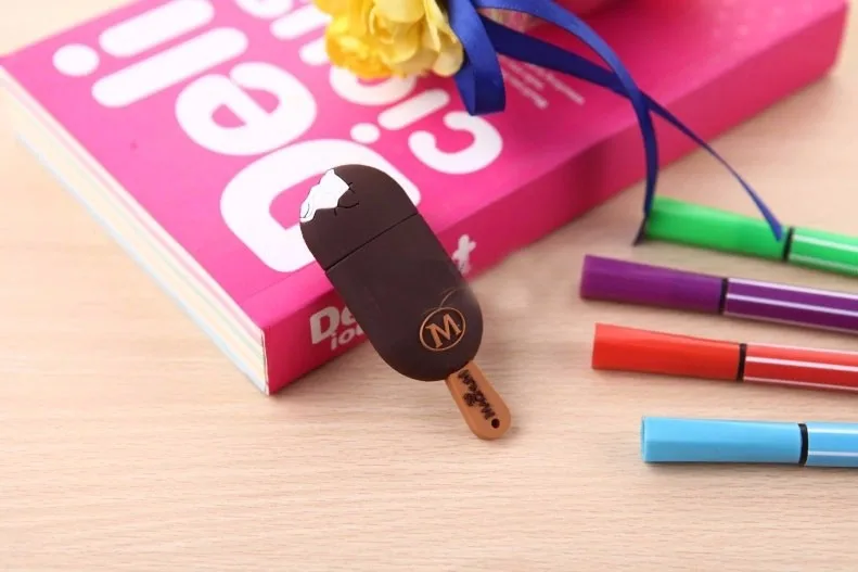 JASTER USB 2,0 мороженое ручка-накопитель 4 Гб 64 ГБ 16 ГБ 32 ГБ фруктовое мороженое usb флеш-накопитель вкусная карта памяти мультяшная ручка-драйвер подарок