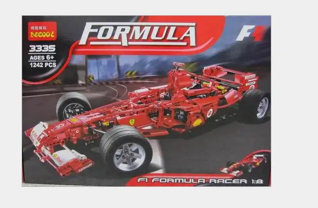 Decool 3335 Technic серия модель гонщика F1 набор строительных блоков Классические
