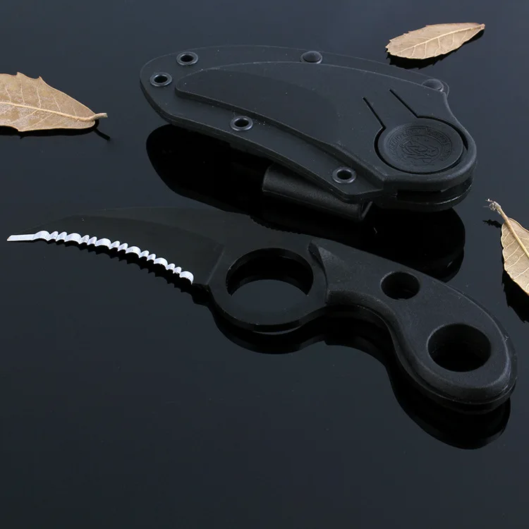 Swayboo outdoor defensive claw - sawtooth bear scabbard survival knife camping mini training fixed kifen | Инструменты