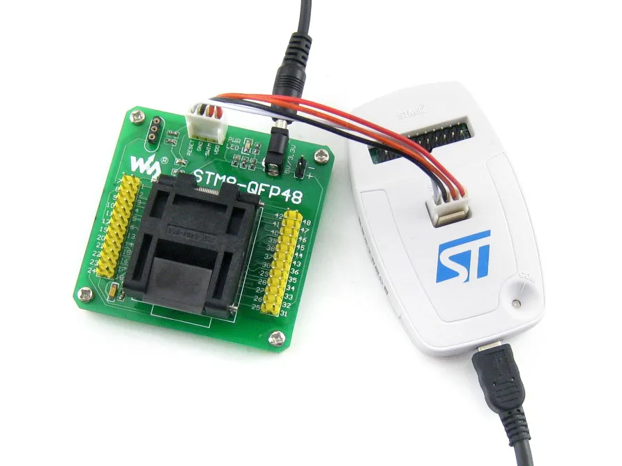 Программатор QFP48 LQFP48 STM8 STM8S IC тестовая розетка программатор Адаптер 0 5