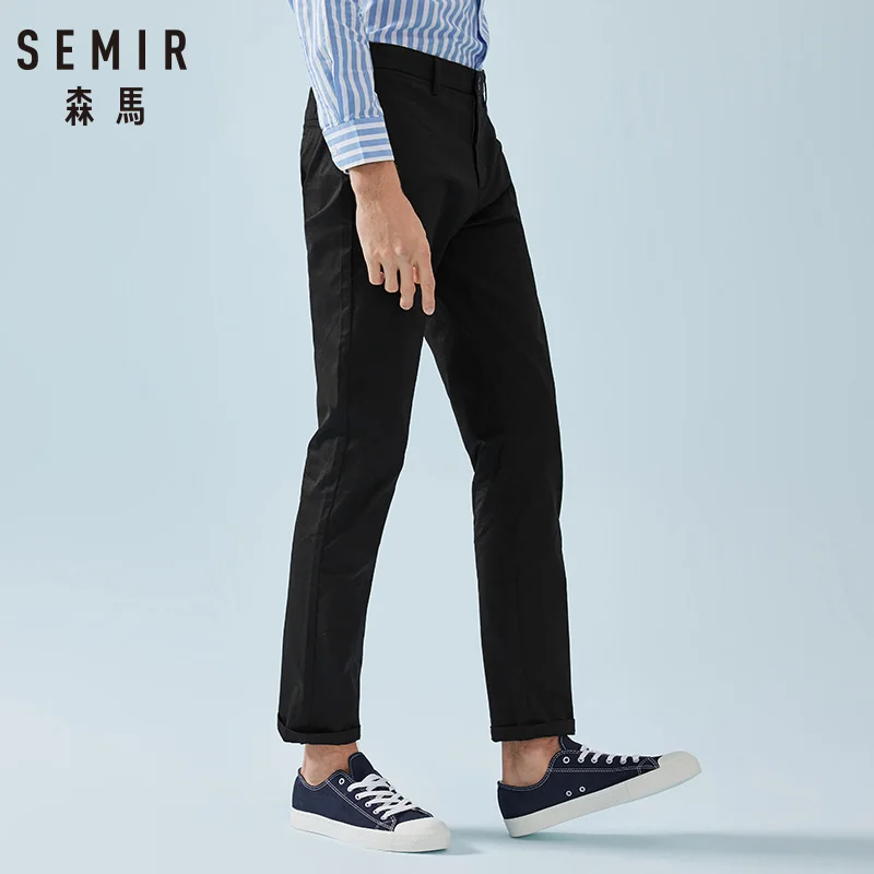 Мужские брюки-Чино SEMIR повседневные узкие брюки из смесового хлопка модный стиль