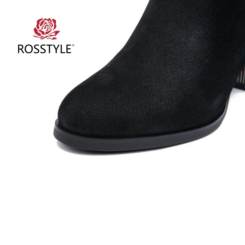Rosstyle Зимние ботильоны для Для женщин натуральная кожа плюш Обувь на высоких
