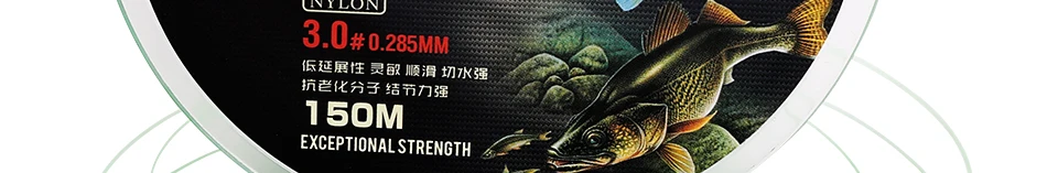 TSURINOYA нейлоновая леска для рыбы AGILE 150 м, низкая эластичность, высокая чувствительность, превосходное сопротивление истиранию, уникальная параллельная линия для приманки