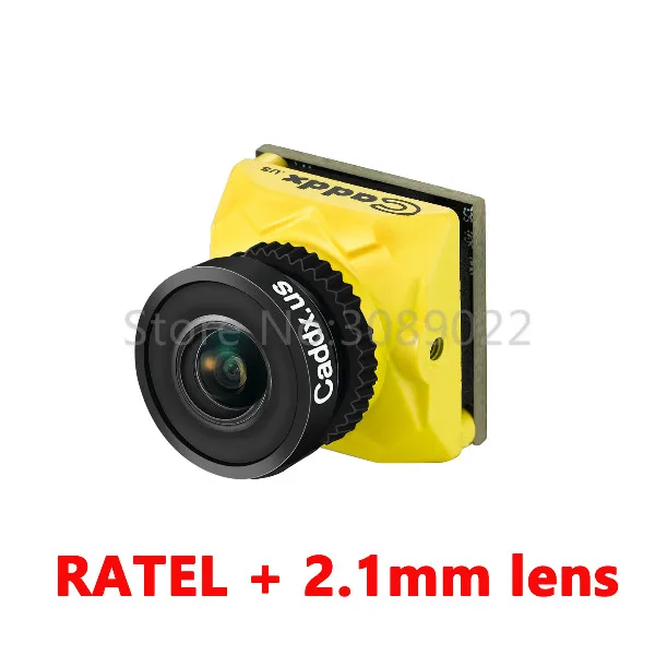 Caddx Ratel 1/1. 8 ''Starlight HDR OSD 1200TVL FPV камера 16:9 4:3 NTSC/PAL переключаемый объектив 1,66 мм/2,1 мм FPV камера для FPV дрона - Цвет: Yellow 2.1mm