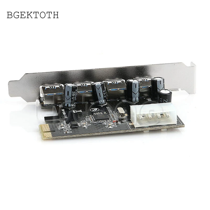 Адаптер BGEKTOTH с 4 портами PCI E на USB 3 0 HUB расширенная карта скорость 5 Гбит/с для