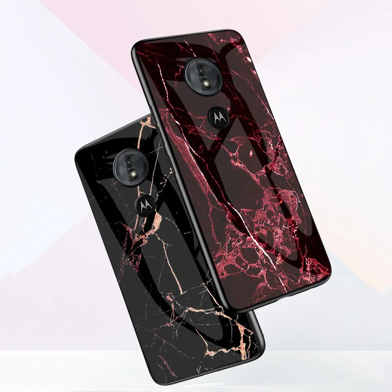 Мраморный чехол из закаленного стекла для Moto G6 Plus, чехол Motorola Moto G6 Play, чехол для Moto G5s Plus, чехол, силиконовый бампер