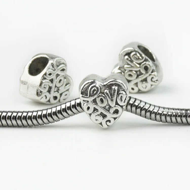 Модные искусственные сердца Европейские Бусины подходят для браслетов и