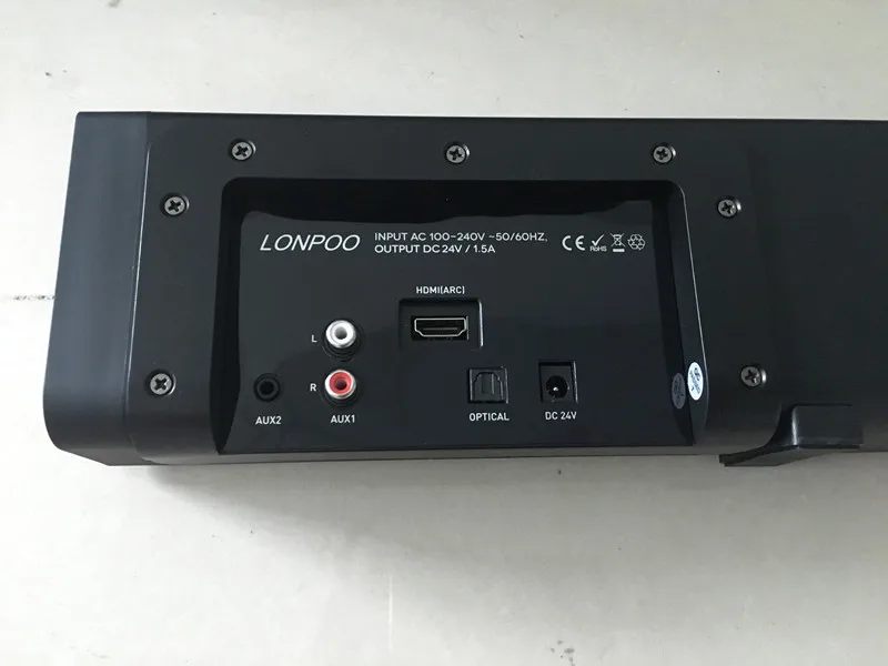 LONPOO мощный 60 Вт Bluetooth ТВ HDMI (ARC) динамик беспроводной стерео Саундбар сабвуфер с
