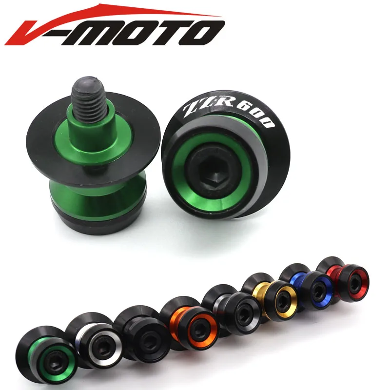 

10Mm CNC Aluminum Swingarm Slider Spools Motorcycle Accessories Motorbike Stand Screws ZZR 600 LOGO For Kawasaki ZZR 600 ZZR600