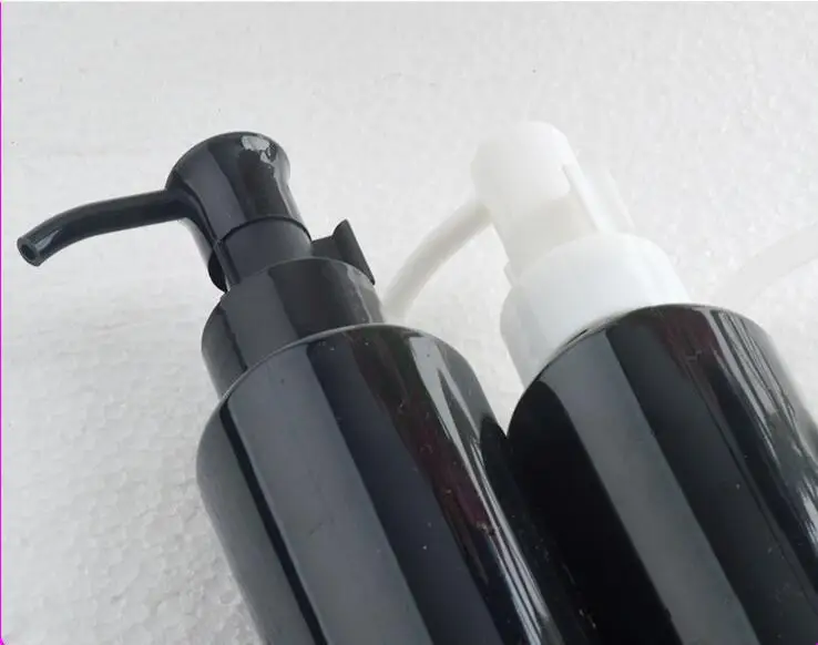 

150ml Flat Shoulder Black Light Shield Bottle Long Mouth Oil Pump Bottle 10pcs/lot
