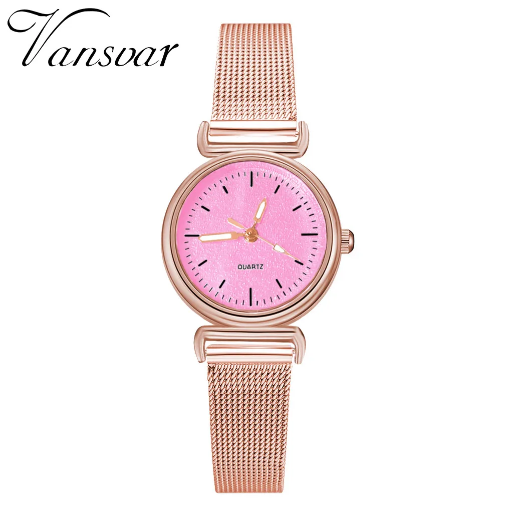 

Luxury Watch Women Vansvar Women's Casual Quartz Mesh Band Watch Frosted Dial Analog Wrist Watch relojes para mujer alloy #03
