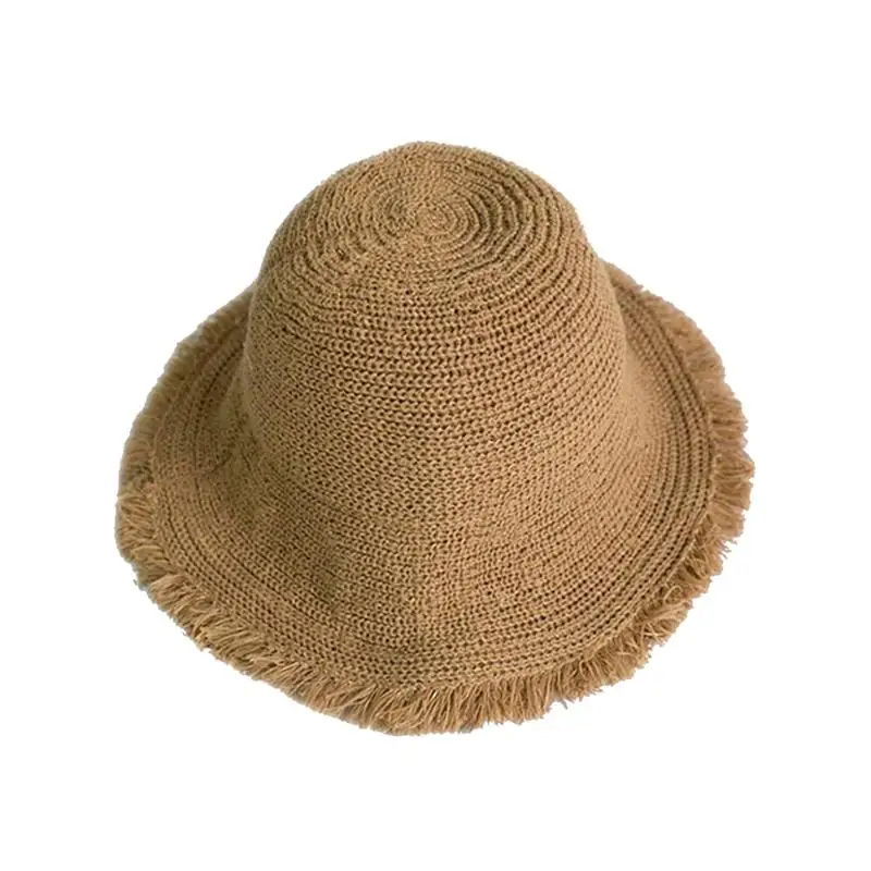 Соломенная шляпа с широкими полями Защита от ультрафиолета солнца складная