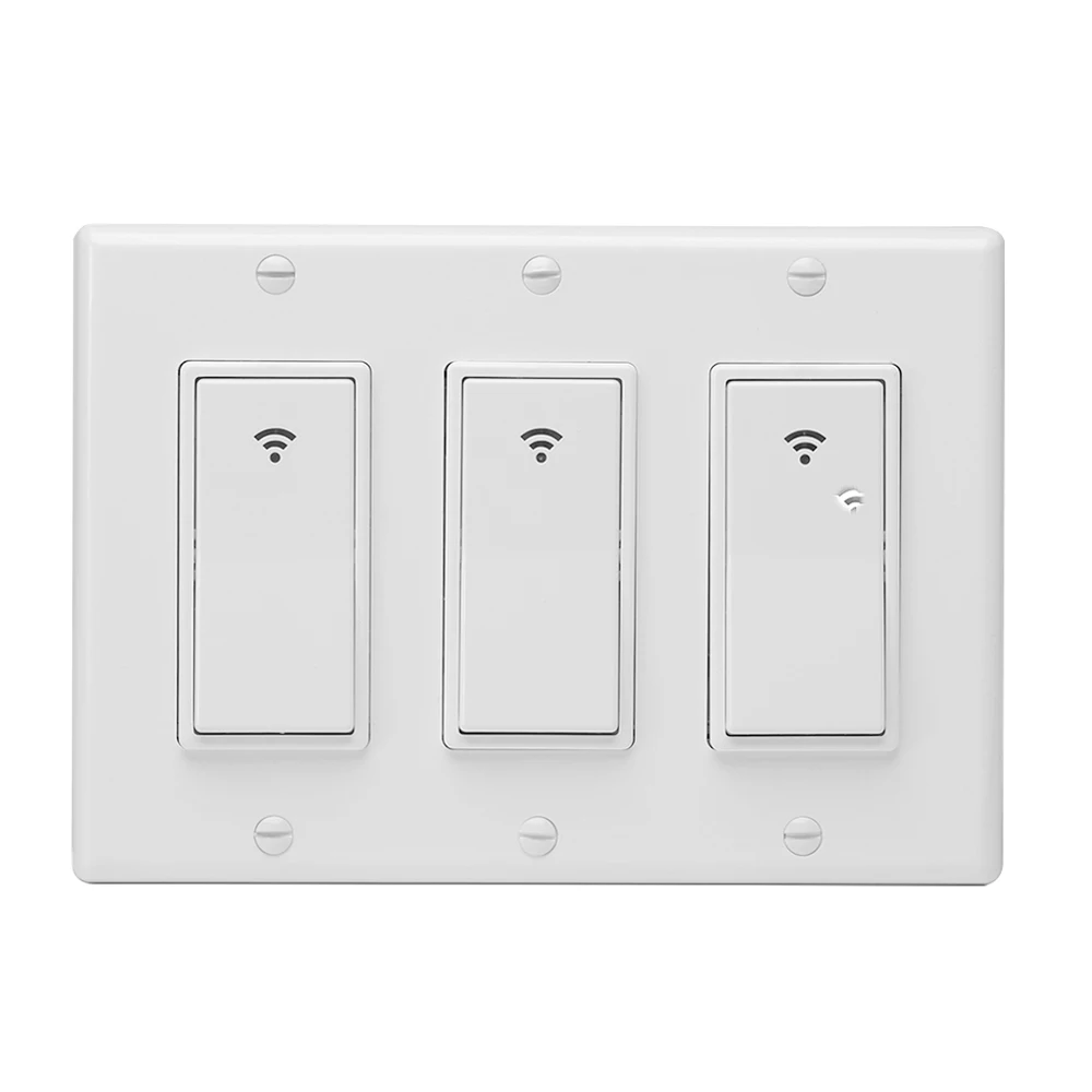 US Type For Fan Light Smart Switch Light WiFi Wireless Remote Control In-Wall Switch Compatible with Alexa Google Home Assistant - Комплект: US Type