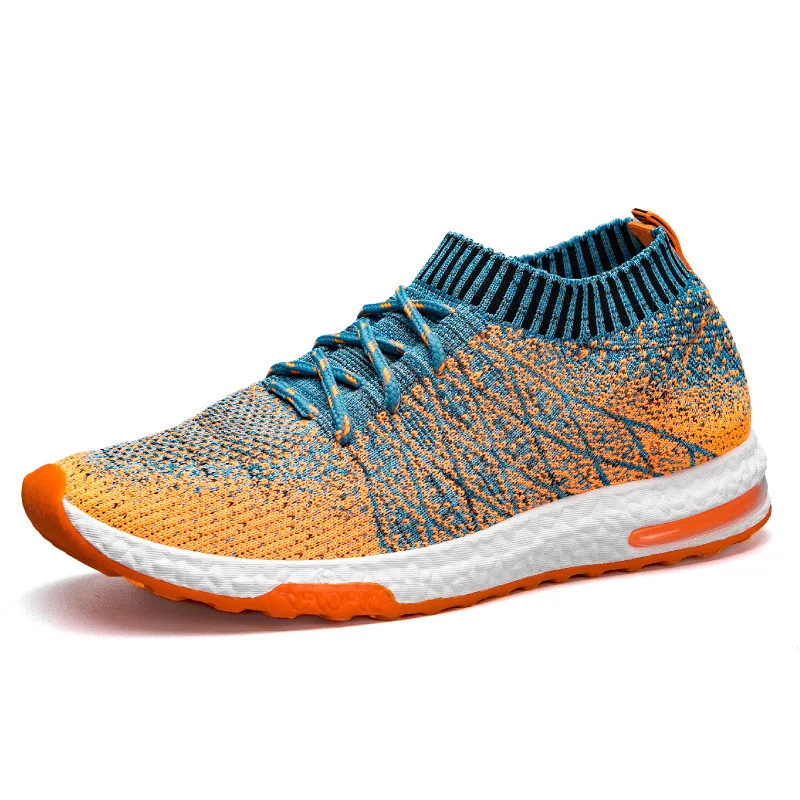 Мужская обувь без шнуровки летняя повседневная из дышащей сетки цветная для