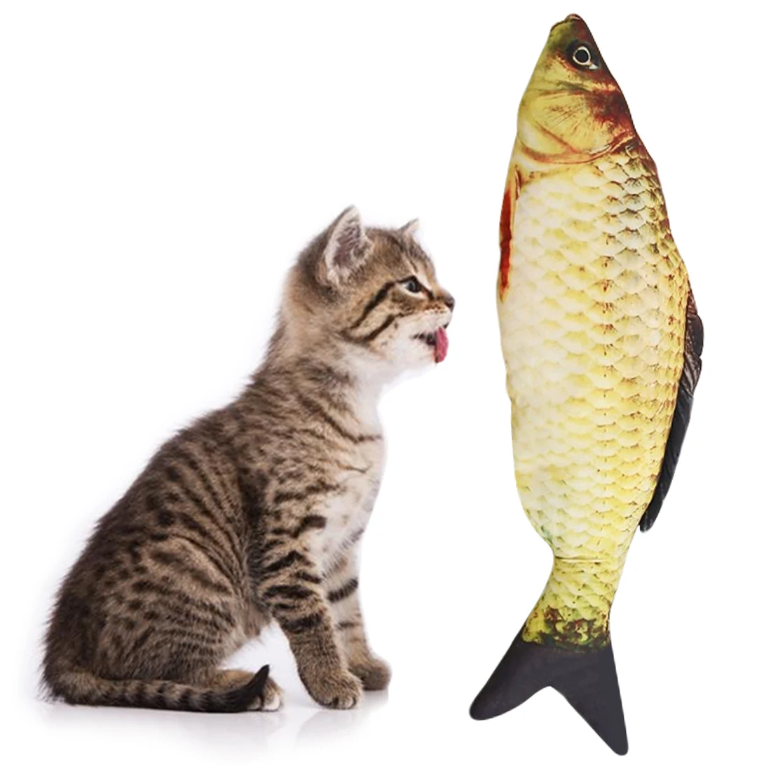 3D креативный питомец, кошка, котенок, жевательные игрушки для кошек, кошачья мята, мягкая Рыбка, интерактивный котенок, продукт для кошек, имитация рыбы, играющая игрушка