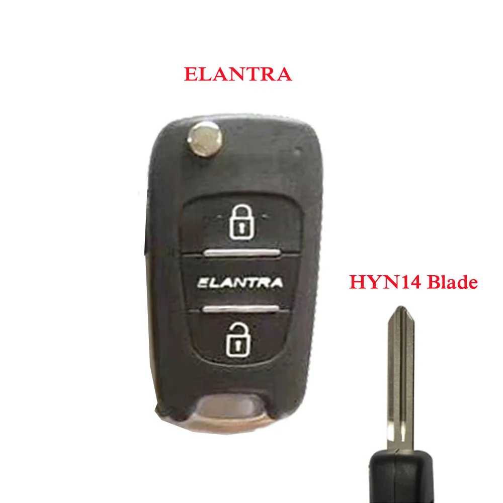 elantra Чехол OkeyTech для автомобильного ключа, чехол для Kia Rio 3 K2 K5 Ceed Cerato Sportage, 3 кнопки, откидной, раскладной, без выреза, пустой Клинок для hyundai - Цвет: elantra