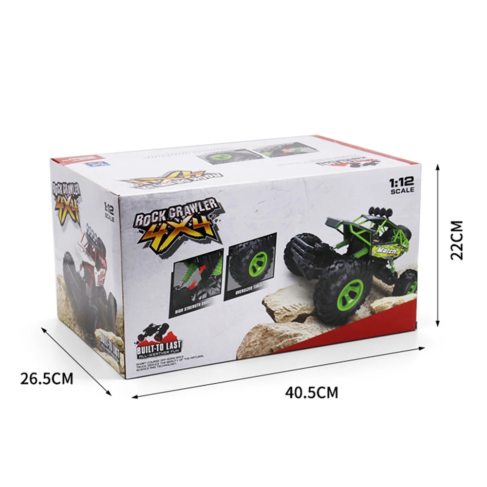 RC автомобиль 1/12 4WD рок сканеры двойные двигатели для вождения автомобиля Bigfoot автомобиль дистанционного управления модель автомобиля игрушки для детей мальчиков