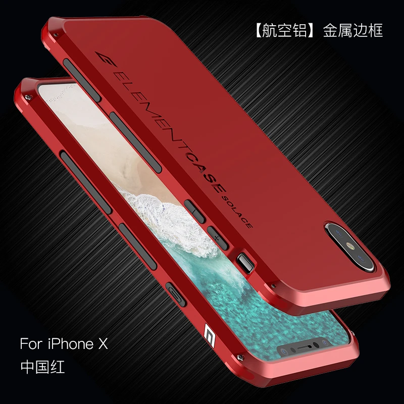 Случай для iPhone X 10 7 Plus чехол s Роскошный Алюминиевый бампер PC задняя крышка протектор для iPhone X чехол s сумка для телефона