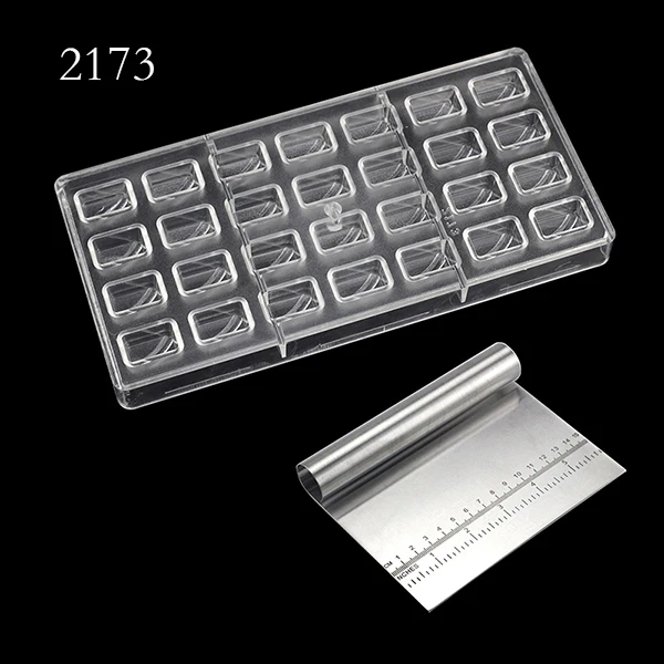 2173GD 3D форма кубика поликарбонатная форма шоколада инъекции PC Сладкий Леденец, пудинг желе форма для выпечки, сделай сам Кондитерские инструменты - Цвет: 2173GD