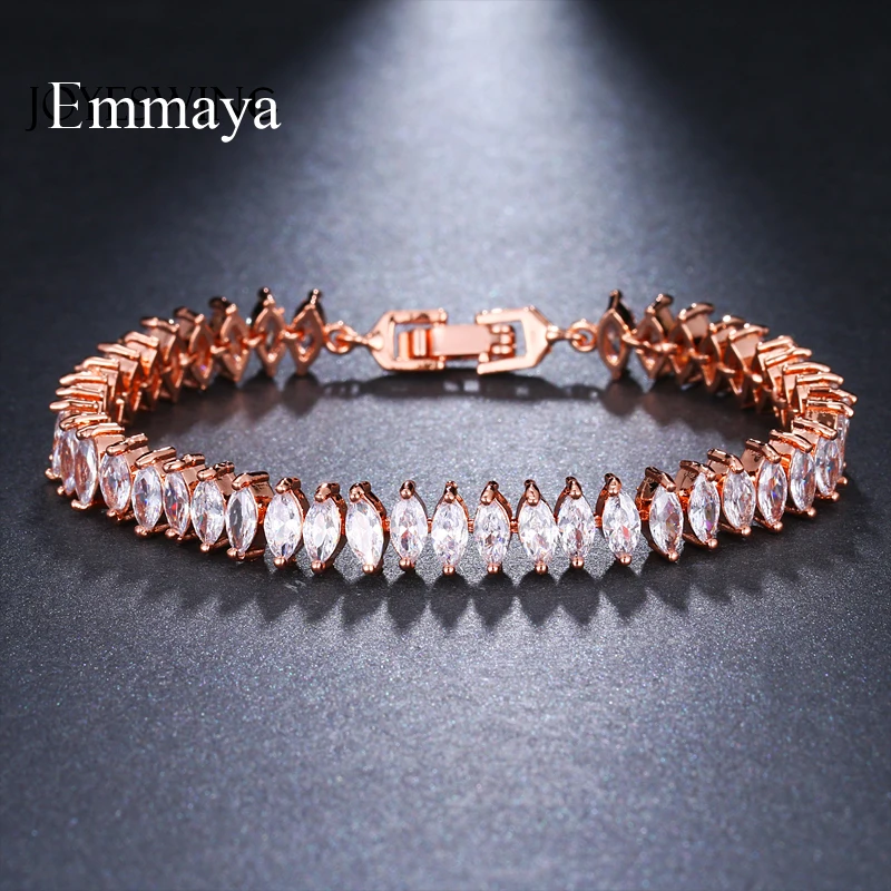 Emmaya 4 цвета очаровательные свадебные браслеты для женщин в форме листа