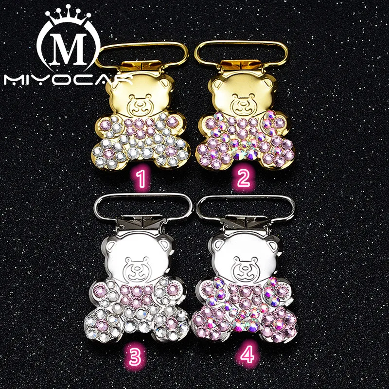 MIYOCAR специальный дизайн bling Медведь Форма соска клип держатель хорошее качество ручной работы материал SP024