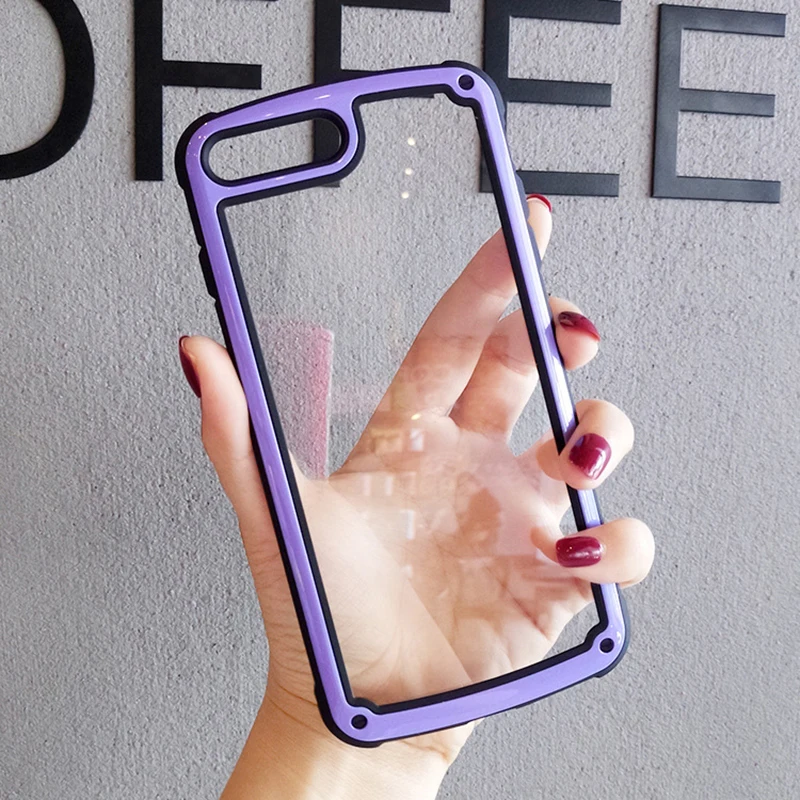 Чехол для iPhone X XS Max корейский девчачий прозрачный ТПУ + ПК Гибридный ударопрочный