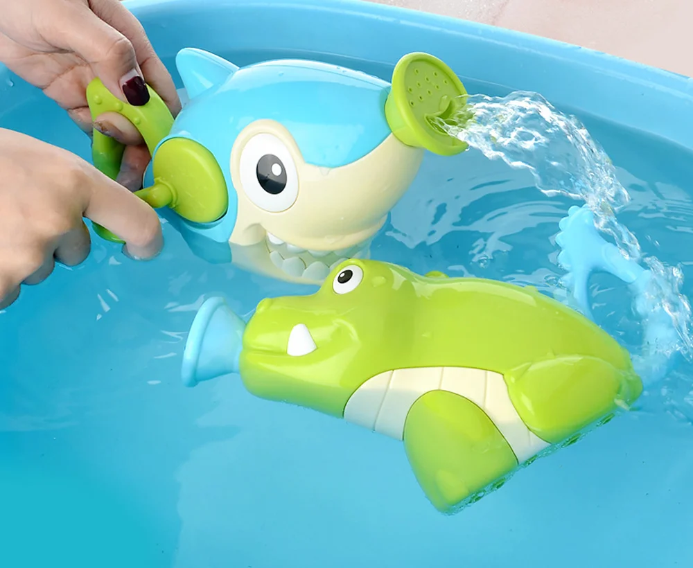 Детские Игрушки для ванны, игрушки с водяным распылителем, Акула, крокодил, для плавания, для малышей, летние, забавные, Классические игрушки для душа для детей, Детский подарок для ванной