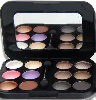 Novo тени для век pallete дымчатый макияж мерцающий матовый блеск Корейская Палитра кистей для век Зеркало 12 цветов Тени для век 18 г/шт - Цвет: 3