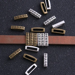 18 шт. двухцветный слайдер разделитель бусины резное цветочное отверстие 10*2,5 мм Кожа DIY аксессуары для изготовления браслетов