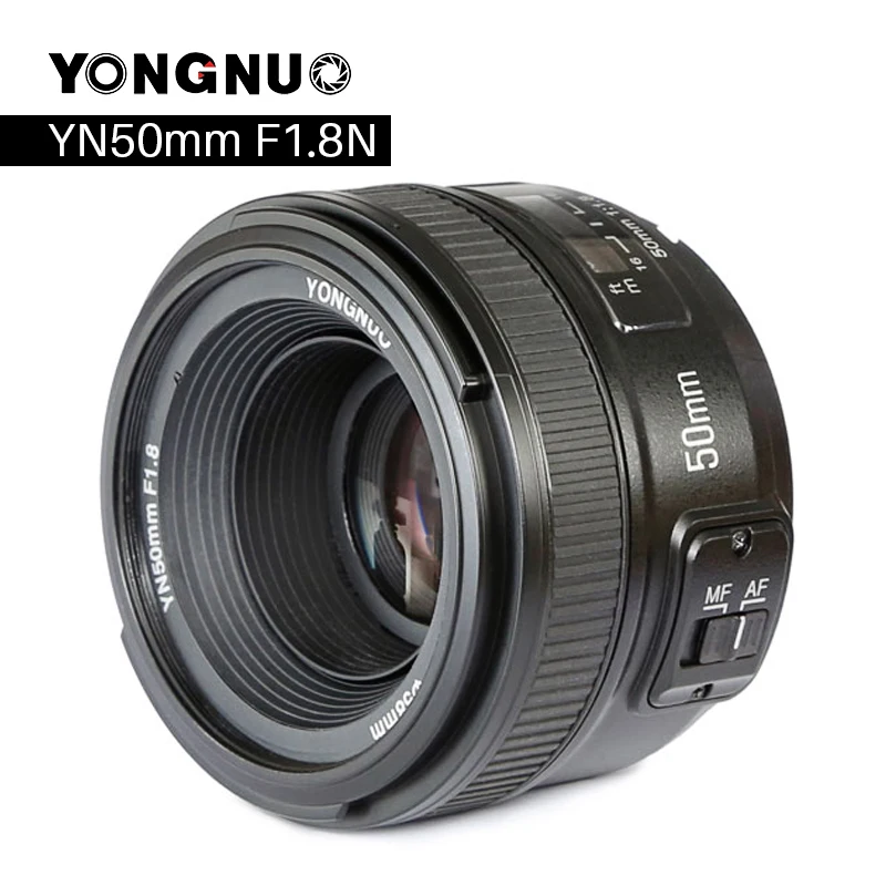 Объектив YONGNUO yn 50 мм F1.8 для камеры Nikon F объектив с автофокусом и большой