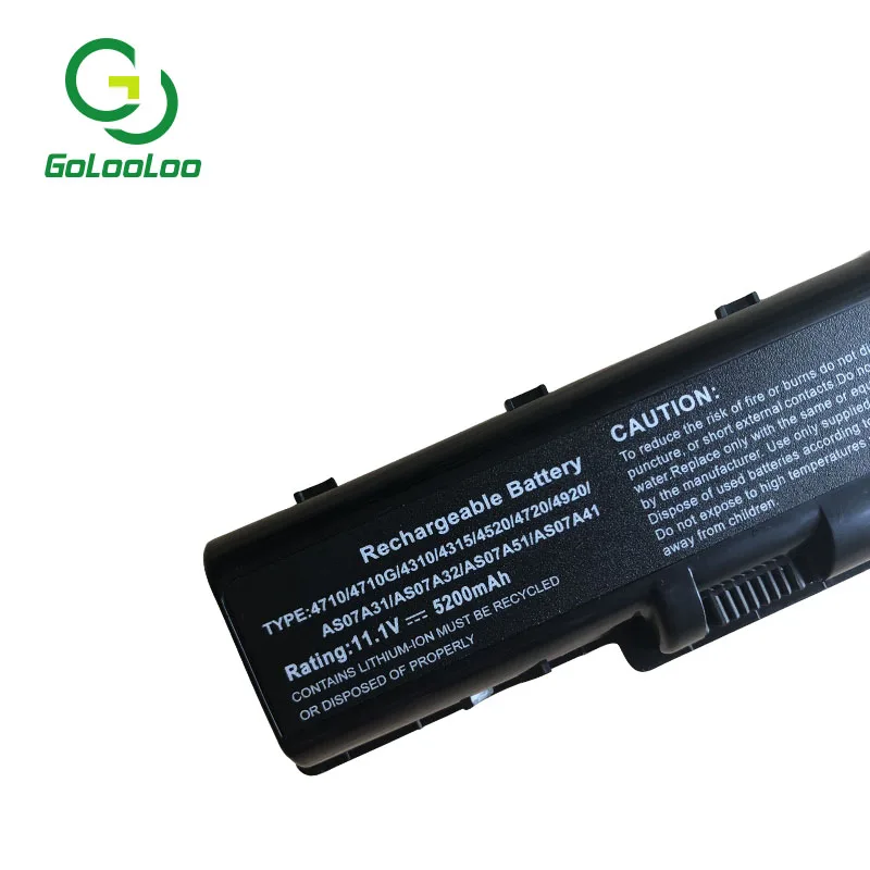 Golooloo 11,1 V Батарея для acer Aspire AS07A31 5738zg 4740g 5740g 5542g 4930g AS07A32 AS07A41 AS07A42 AS07A51 AS07A52 AS07A71