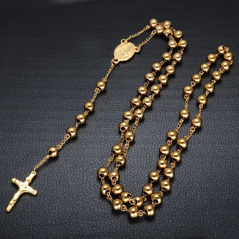 D & Z религиозная цепочка из бисера ожерелье с кулоном Марии Иисуса крестиком