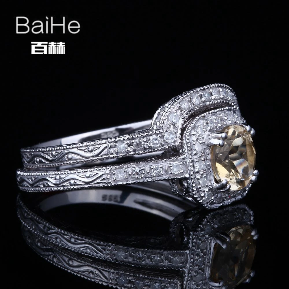 BAIHE Стерлинговое Серебро 925 пробы 0.8ct сертифицированное безупречное круглое 100%