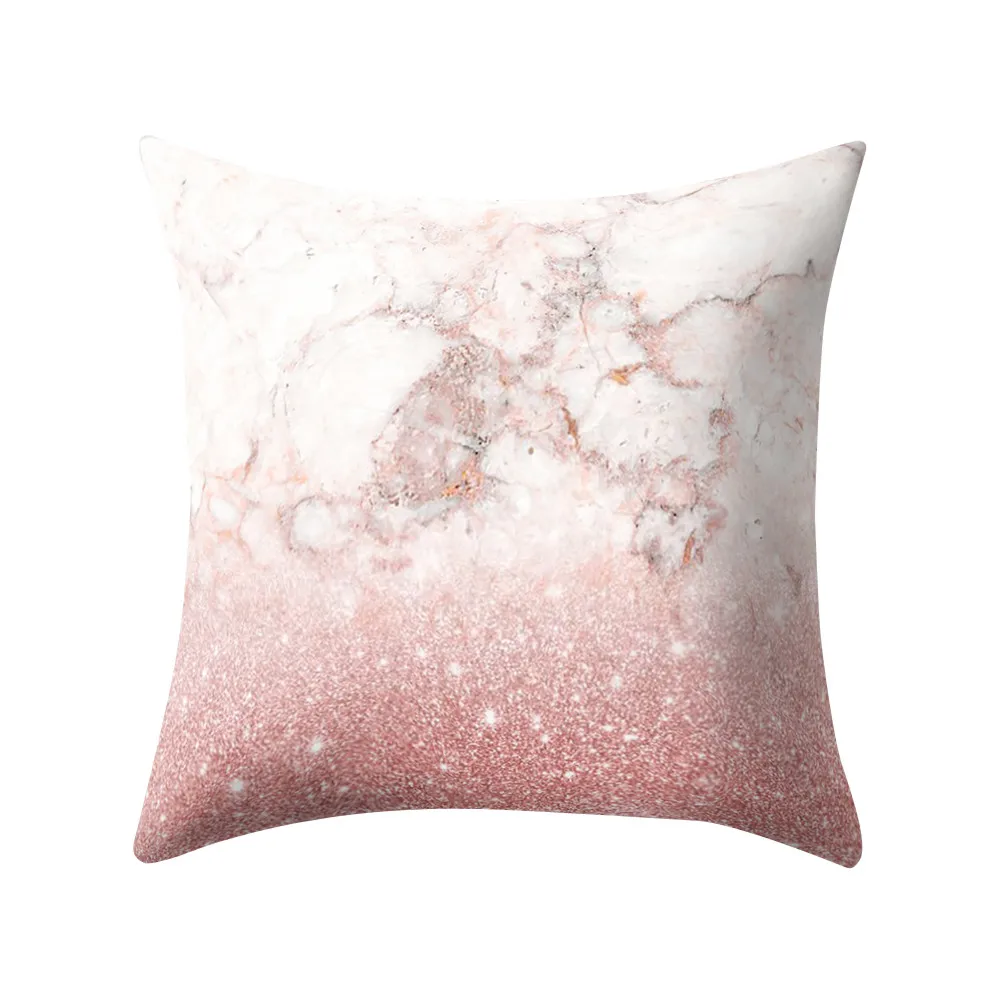 

Square Cushion Cover Rose Gold Pink Nordic Home Decoration Pillowcase Geometric Sofa Car Decorative Throw Pillow Cover 45x45cm