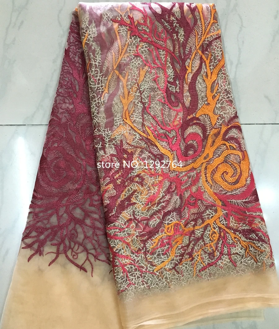 NEW Embroidery designs polyester high quality african Tulle lace. latest nigerian french lace fabric for women Wedding dress | Дом и сад