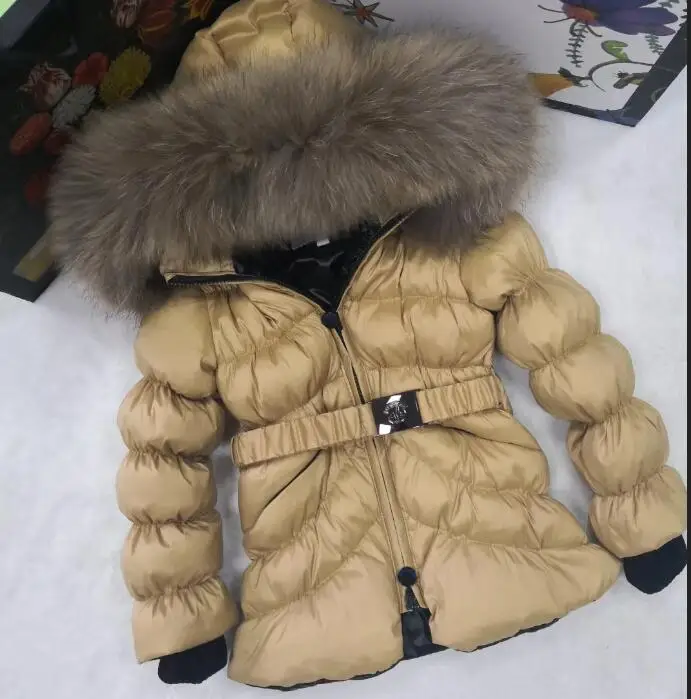 JACKET ONLY Бренд года, зимняя куртка детские пуховики и штаны, зимний костюм для мальчика на утином пуху с меховым капюшоном, комплект верхней одежды лыжный костюм - Цвет: JACKET ONLY