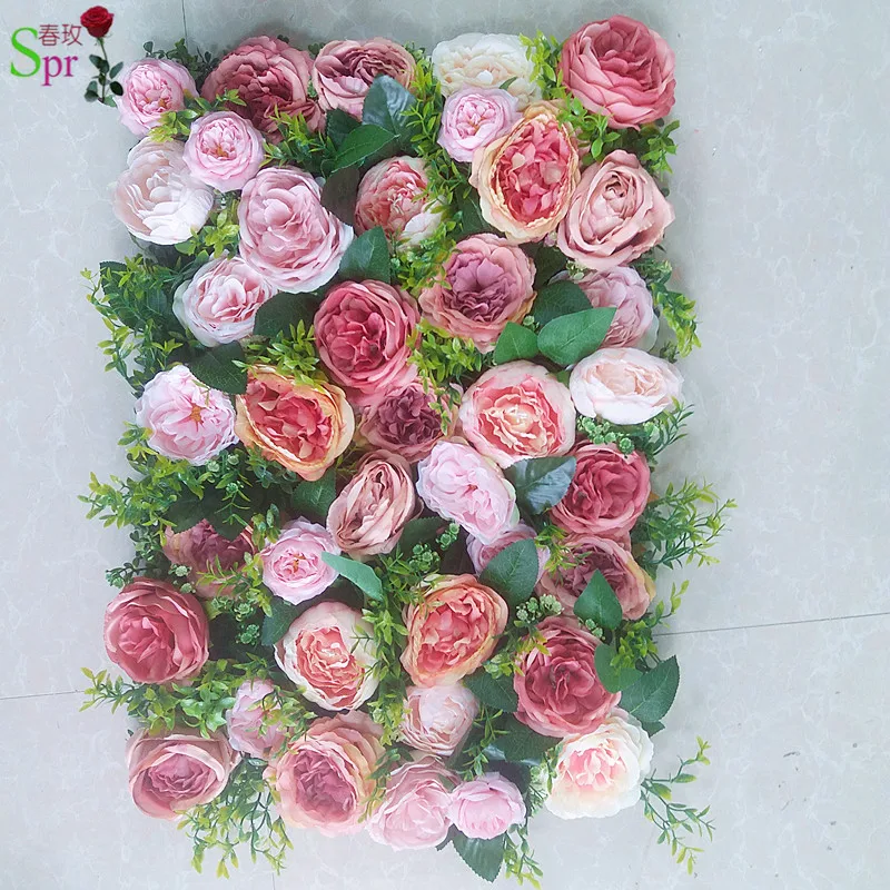 

SPR 10pcs/lot 3D+Artificial silk flowers arrangements flower wall for weddings backdrop arch table flowe